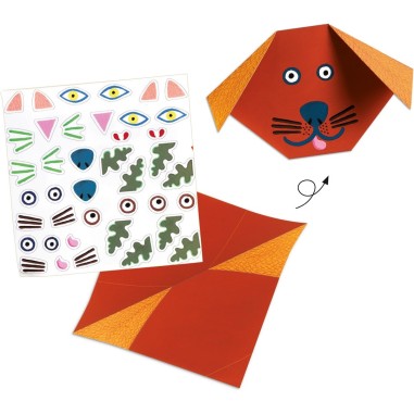 Initiation à l'origami animaux - activité enfant - Djeco Initiation à l'origami animaux - activité enfant - Djeco