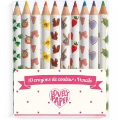 10 mini crayons de couleur Aiko - Djeco 2