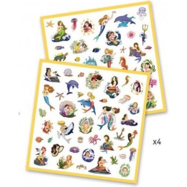 160 stickers sirènes - loisirs créatifs Djeco 160 stickers sirènes - loisirs créatifs Djeco