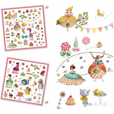 Stickers le goûter des princesses - loisirs créatifs - cadeau enfant - Djeco Stickers le goûter des princesses - loisirs créatifs - cadeau enfant - Djeco