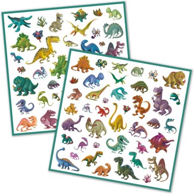 Stickers dinosaures - loisirs créatifs - cadeau enfant - Djeco Stickers dinosaures - loisirs créatifs - cadeau enfant - Djeco