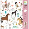 160 stickers chevaux - loisirs créatifs - cadeau enfant - Djeco