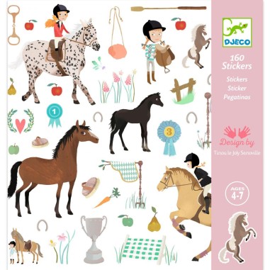 160 stickers chevaux - loisirs créatifs - cadeau enfant - Djeco 160 stickers chevaux - loisirs créatifs - cadeau enfant - Djeco