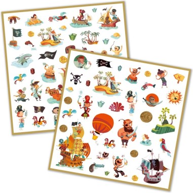 160 stickers pirates - loisirs créatifs - cadeau enfant - Djeco 160 stickers pirates - loisirs créatifs - cadeau enfant - Djeco