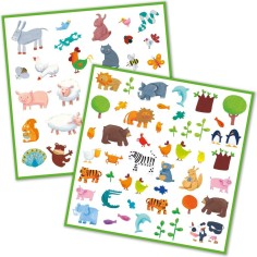 160 stickers animaux - loisirs créatifs - cadeau enfant - Djeco 2