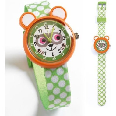 Djeco - Ticlock - Montre des petits Montre raton laveur - Little Big Room By Djeco