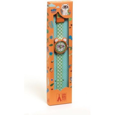Djeco - Ticlock - Montre des petits Montre raton laveur - Little Big Room By Djeco Djeco - Ticlock - Montre des petits Montre raton laveur - Little Big Room By Djeco