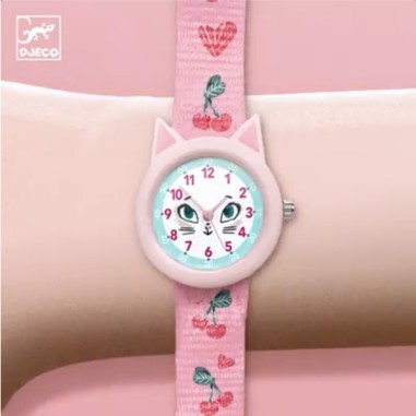 Djeco - Ticlock - Montre des petits Montre chat - Little Big Room By Djeco Djeco - Ticlock - Montre des petits Montre chat - Little Big Room By Djeco
