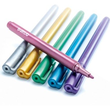 6 marqueurs métalliques - Djeco - Un jeu Djeco 6 marqueurs métalliques - Djeco - Un jeu Djeco