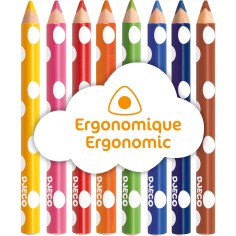 Djeco - Les couleurs des petits - 8 crayons de couleur pour les petits 2