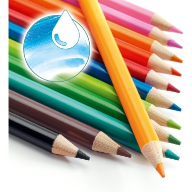 Djeco - Les Couleurs - Pour Les Grands - 12 Crayons Aquarellables Djeco - Les Couleurs - Pour Les Grands - 12 Crayons Aquarellables