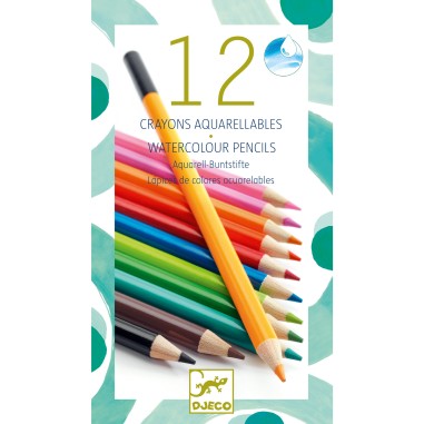 Djeco - Les Couleurs - Pour Les Grands - 12 Crayons Aquarellables Djeco - Les Couleurs - Pour Les Grands - 12 Crayons Aquarellables
