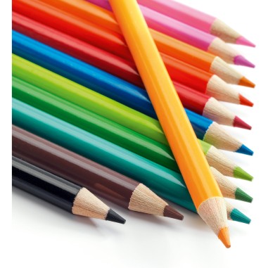 Djeco - Les Couleurs - Pour Les Grands - 12 Crayons Aquarellables Djeco - Les Couleurs - Pour Les Grands - 12 Crayons Aquarellables