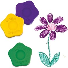 Djeco - Les couleurs - Pour les petits - 12 crayons fleurs 2