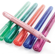 Les Couleurs - Pour Les Grands - 6 Marqueurs Pailletés - Djeco 2