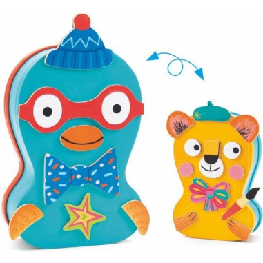 Jeu magnétique en bois : inzebox portranimo - djeco - Djeco