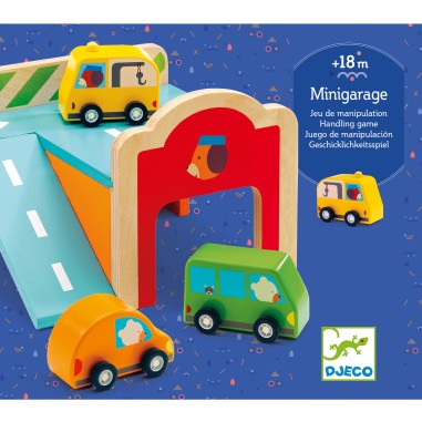 Mini garage en bois de la marque Djeco Mini garage en bois de la marque Djeco