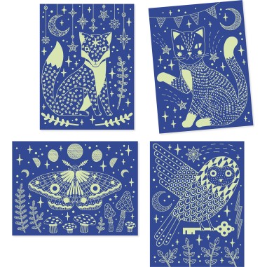 Djeco - Cartes à gratter - Dans la nuit Djeco - Cartes à gratter - Dans la nuit