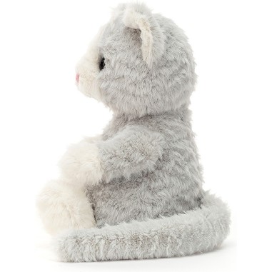 Peluche Chaton gris clair Mitten Shimmer - Jellycat