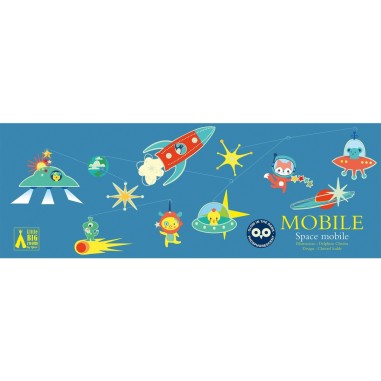 Mobile phosphorescent fusée - décoration chambre - Djeco Mobile phosphorescent fusée - décoration chambre - Djeco