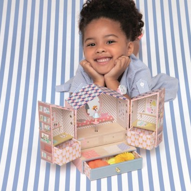 Boîte à musique et à bijoux : tinou shop - djeco - Little Big Room By Djeco Boîte à musique et à bijoux : tinou shop - djeco - Little Big Room By Djeco