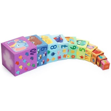 Djeco - Cubes premier âge - 10 cubes Arc en ciel Djeco - Cubes premier âge - 10 cubes Arc en ciel
