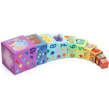 Djeco - Cubes premier âge - 10 cubes Arc en ciel Djeco - Cubes premier âge - 10 cubes Arc en ciel