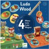 Ludo Wood 4 jeux Éducatifs : Mémo, Loto, Pêche & Parcours Djeco