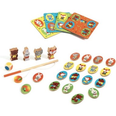 Ludo Wood 4 jeux Éducatifs : Mémo, Loto, Pêche & Parcours Djeco Ludo Wood 4 jeux Éducatifs : Mémo, Loto, Pêche & Parcours Djeco