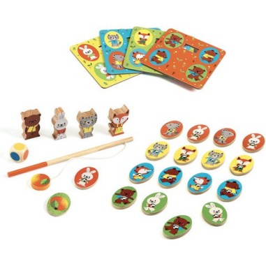 Ludo Wood 4 jeux Éducatifs : Mémo, Loto, Pêche & Parcours Djeco Ludo Wood 4 jeux Éducatifs : Mémo, Loto, Pêche & Parcours Djeco