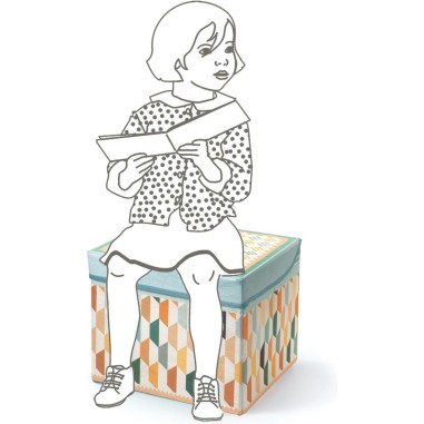 Coffre à jouets siège Orient - Djeco - Djeco - Little Big Room By Djeco Coffre à jouets siège Orient - Djeco - Djeco - Little Big Room By Djeco