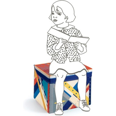 Coffre à jouets siège Fusée - Djeco - Un jeu Djeco - Little Big Room By Djeco Coffre à jouets siège Fusée - Djeco - Un jeu Djeco - Little Big Room By Djeco