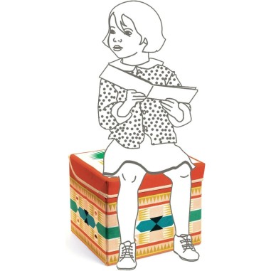 Coffre à jouets siège Tipi - Djeco - Un jeu Djeco - Little Big Room By Djeco Coffre à jouets siège Tipi - Djeco - Un jeu Djeco - Little Big Room By Djeco