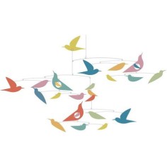Mobile en papier oiseaux multicolores - Djeco - Little Big Room By Djeco 2