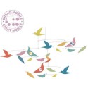 Mobile en papier oiseaux multicolores - Djeco - Little Big Room By Djeco