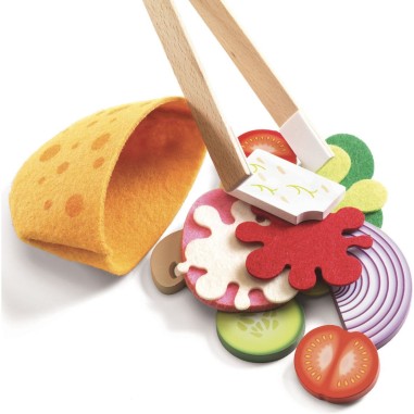 Jeu Imitation Cyrus & Léna - Préparer des pitas avec un menu - Djeco Jeu Imitation Cyrus & Léna - Préparer des pitas avec un menu - Djeco