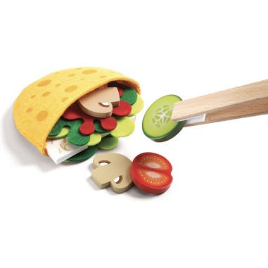 Jeu Imitation Cyrus & Léna - Préparer des pitas avec un menu - Djeco Jeu Imitation Cyrus & Léna - Préparer des pitas avec un menu - Djeco