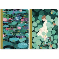 Papeterie Duo Carnets Xuan Lovely Paper de Djeco - Lovely Paper By Djeco