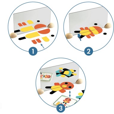 Jeu de construction - Ze Mirror Animals - Djeco - Jeux enfants Jeu de construction - Ze Mirror Animals - Djeco - Jeux enfants