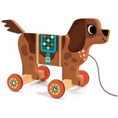 Nico jouet à tirer - Djeco - Jouet en bois Nico jouet à tirer - Djeco - Jouet en bois