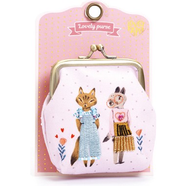 Porte Monnaie Chats Rose Lovely Paper Djeco Porte Monnaie Chats Rose Lovely Paper Djeco