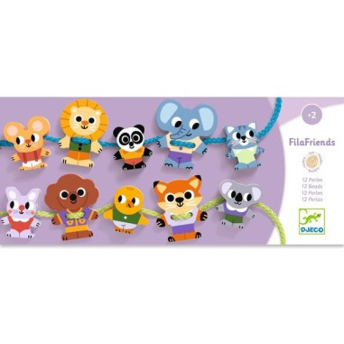 Jeu de laçage FilaFriends - Djeco - Jeu à enfiler