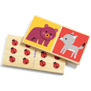Domino Wood de Djeco - Jeu de domino en bois pour les petits