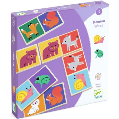 Domino Wood de Djeco - Jeu de domino en bois pour les petits
