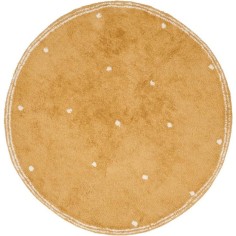 Tapis Pure Ochre Dot - diamètre 110 cm - Little Dutch