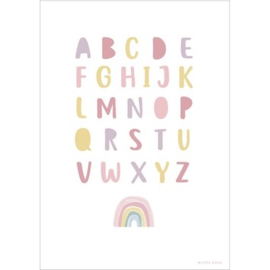 Poster Arc-ciel & Alphabet Rose - Little Dutch Poster Arc-ciel & Alphabet Rose - Little Dutch