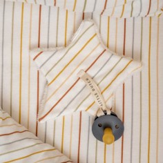 Doudou attache-sucette Vintage Sunny Stripes - Little Dutch 2