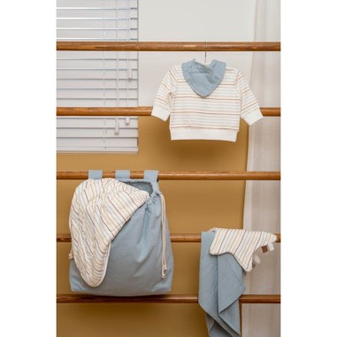 Doudou attache-sucette Vintage Sunny Stripes - Little Dutch