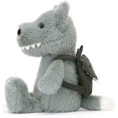 Peluche Loup et son sac à dos - Jellycat 2