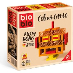 Mini box orange, jaune, rouge 40 briques - Bioblo 2